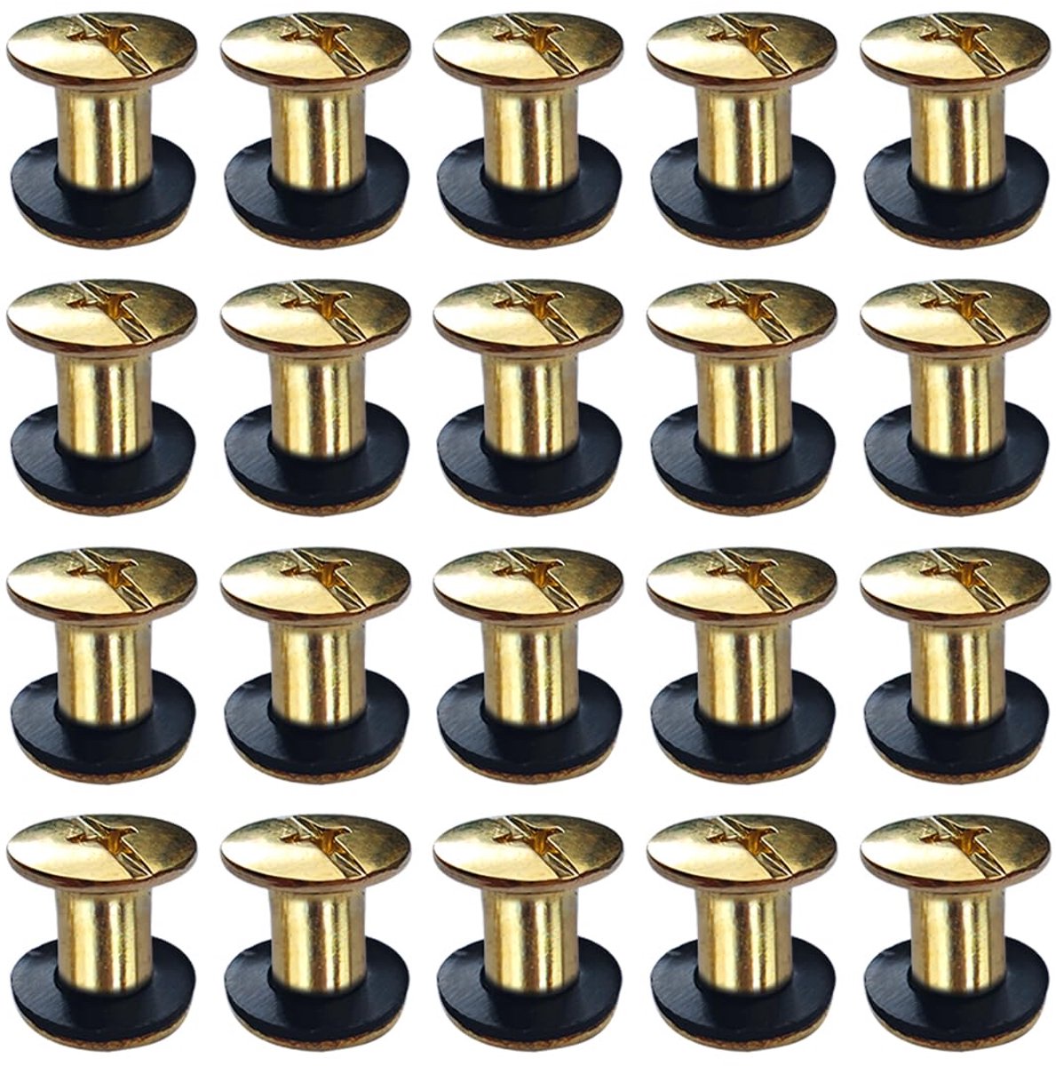 Chicago Book Screws 20 Pieces Stainless Steel M5 x 8 mm Chicago Screws Book Binder Screws Rivets for Leather Bags - ShopVlot