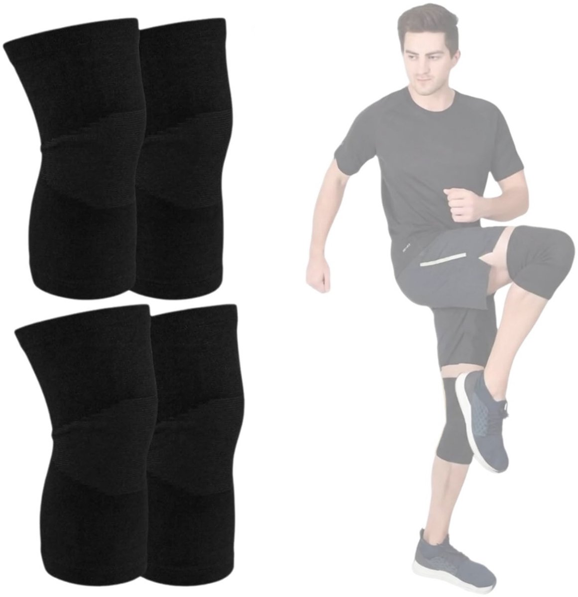 Zavio® Kniebandage Bamboe - Kniebrace Ademend - Sport Ondersteuning