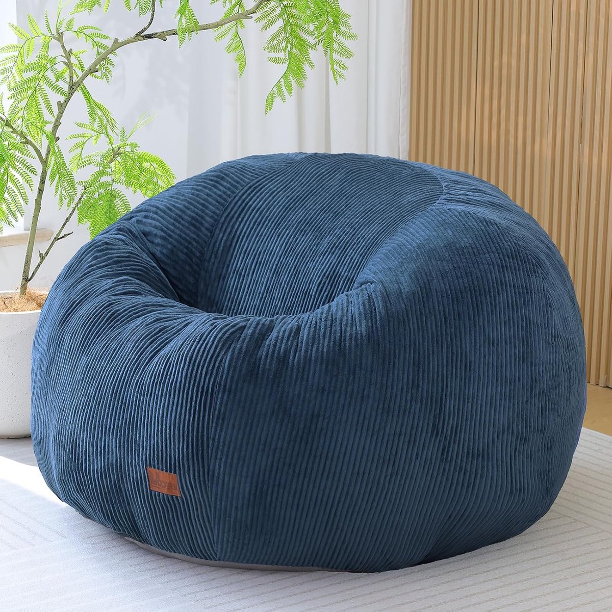Zitzakstoel met gezellig gootsteenontwerp, pluche corduroy zitzakbank voor tieners, kinderen en volwassenen - ShopVlot