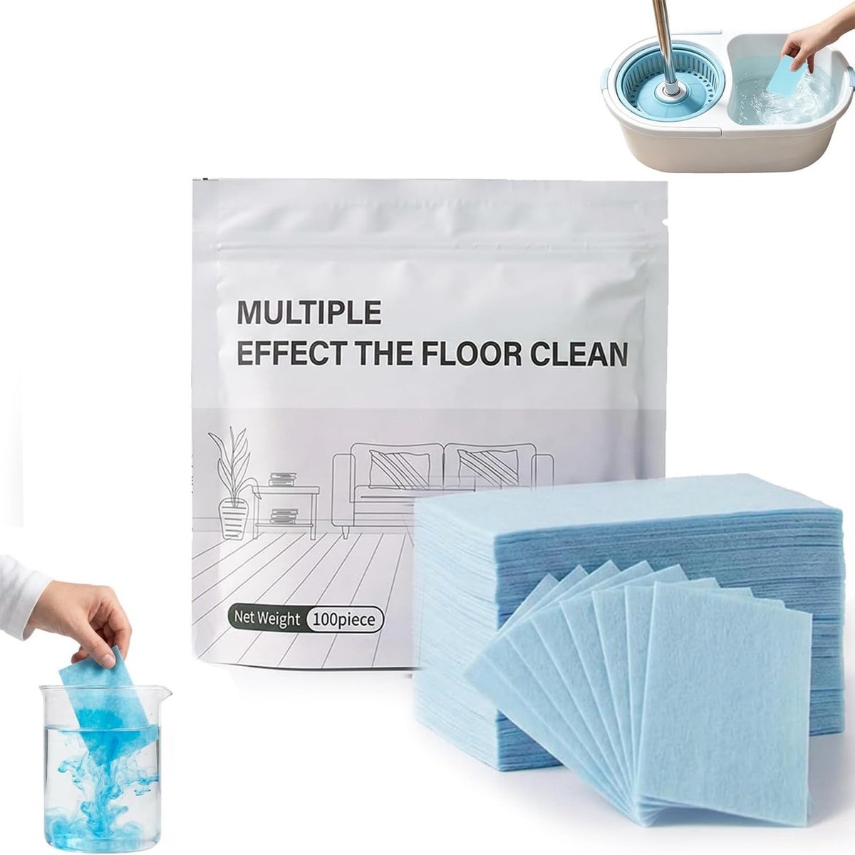 100 Floor Cleaning Tablets, Multifunctional Floor Cleaner - ShopVlot