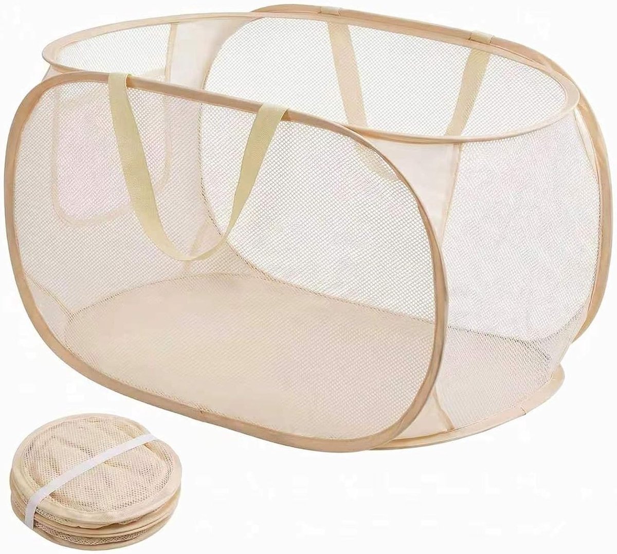 Wasmanden, opvouwbaar, wasmand, opvouwbare wasmand - 75 l opvouwbare wasmand met handgrepen, pop-up opbergmand, grote - ShopVlot