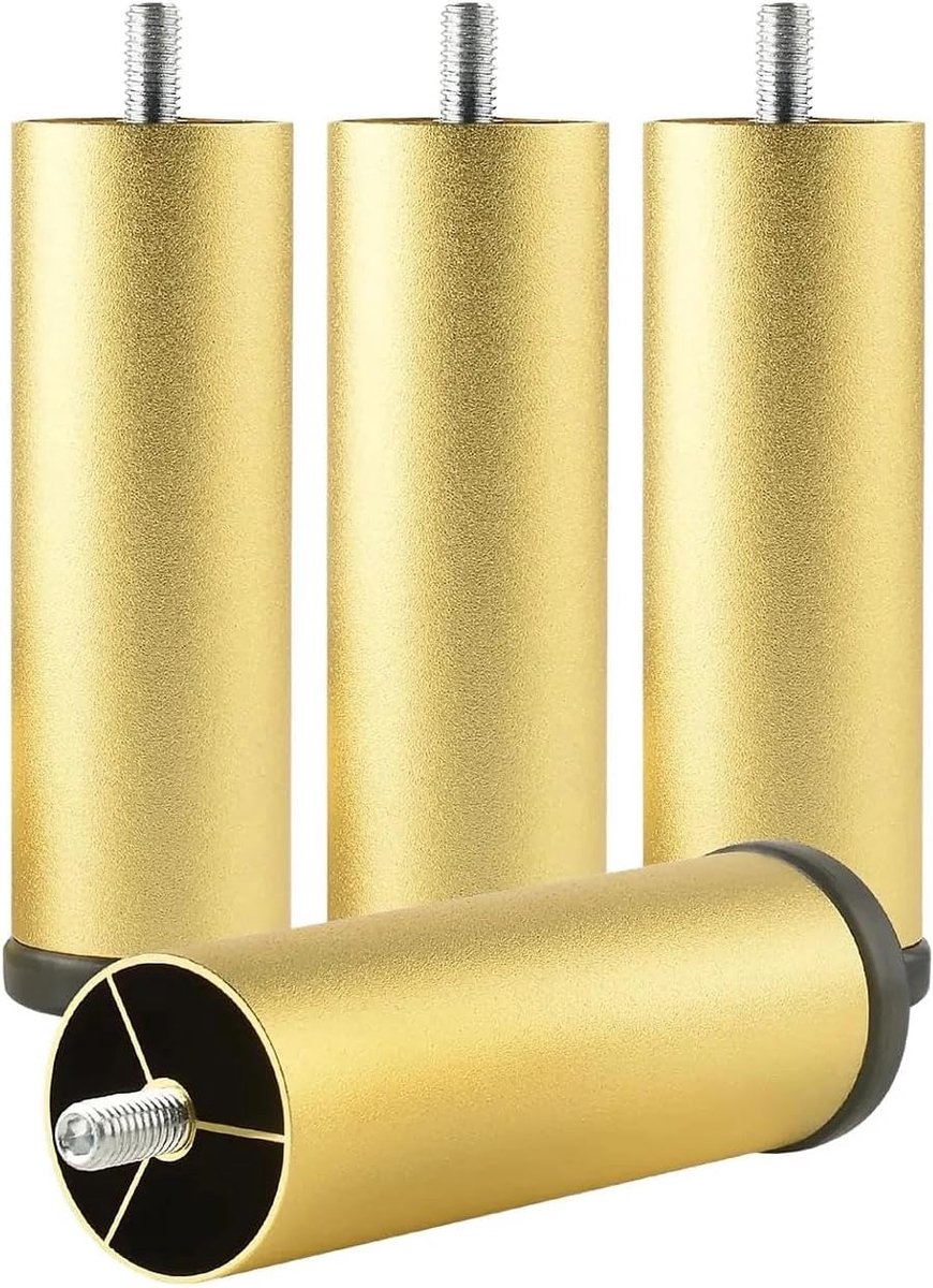4 stuks meubelpoten, 12 cm, verstelbare bankpoten, meubelpoten van aluminiumlegering, in hoogte verstelbaar 0-8 mm - ShopVlot