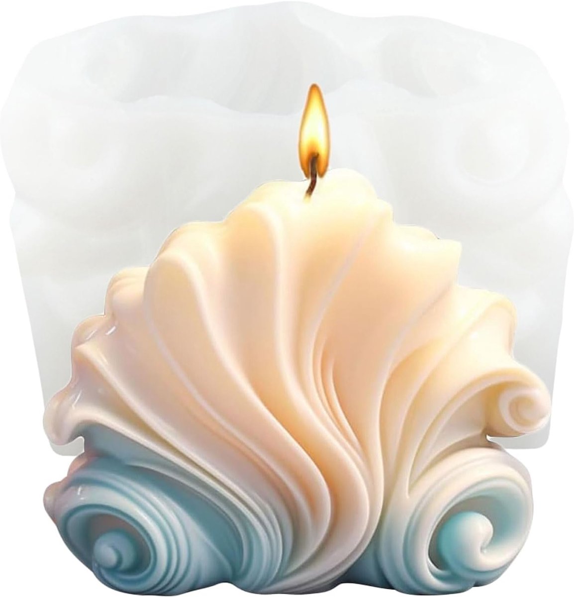XIAOSHUI Shell Candle Shape Ocean Silicone Candle Shapes Shell Resin Plaster Shape For Candles Shape Home Decoration - ShopVlot