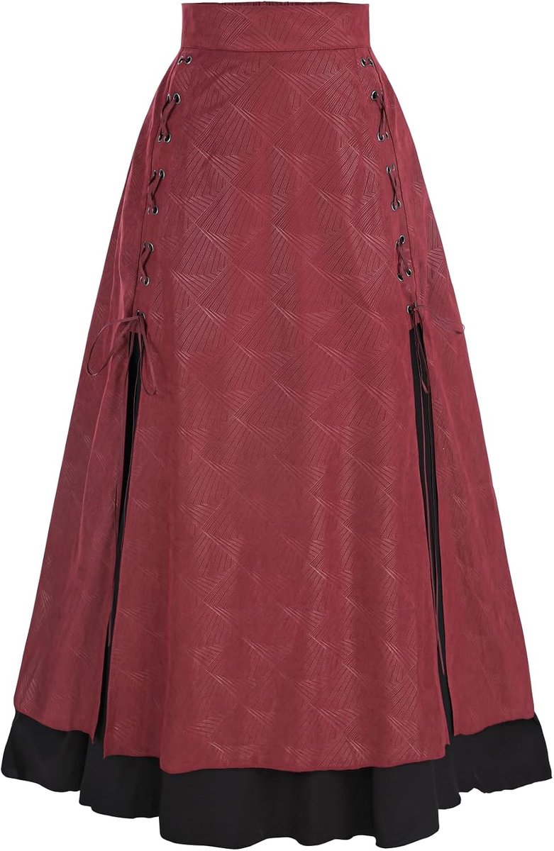 Fiamll Medieval Skirt Women's Steampunk Costume High Waist Gothic Skirt Renaissance Skirt Pirate Skirt Ladies - ShopVlot