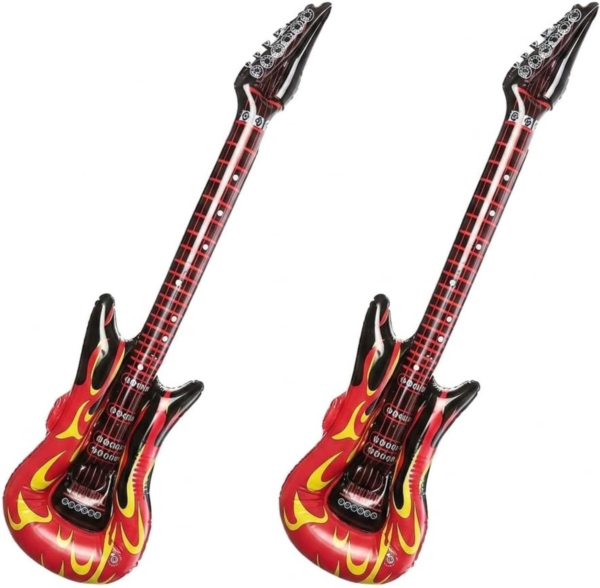 2 stuks luchtgitaren om op te blazen, opblaasbare gitaar, luchtgitaar, opblaasbaar voor themafeest, carnaval, carnaval - ShopVlot