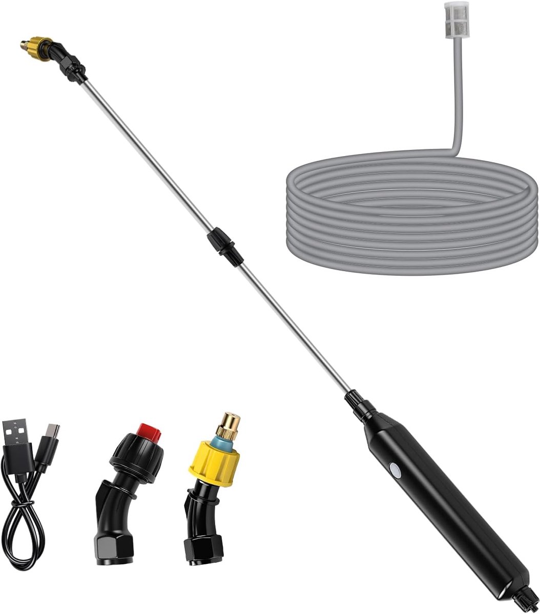 Elektrisch tuinspuitpistool met handvat en 5 m slang voor tuin, bloemenirrigatie - ShopVlot