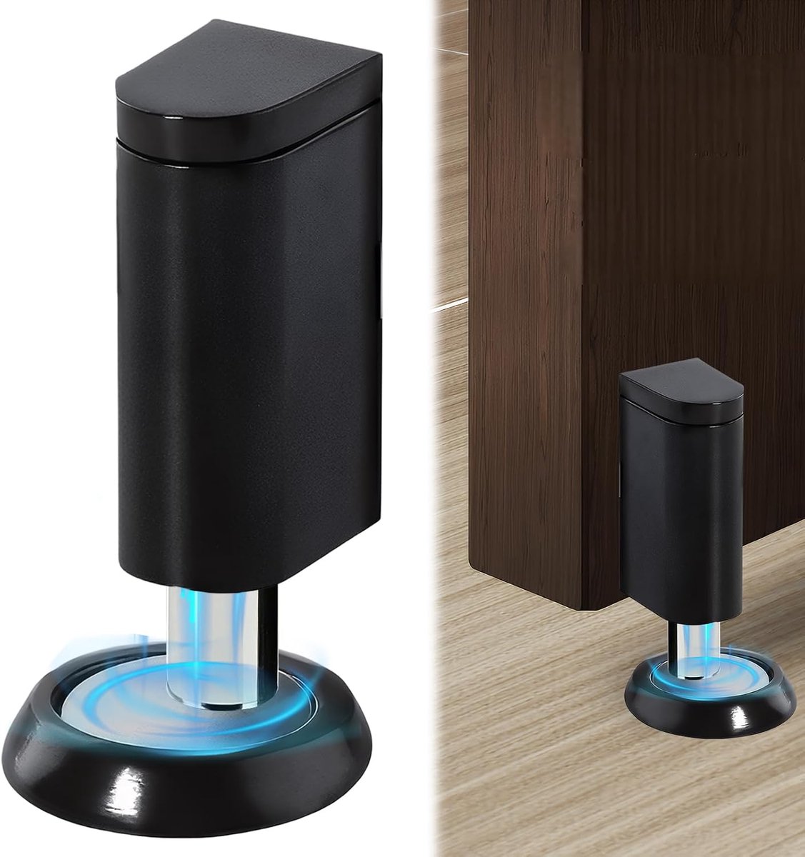 Deurstopper voor vloer, magnetisch, zelfklevend, met schroeven, te bevestigen, magneet, deurhouder van zinklegering - ShopVlot