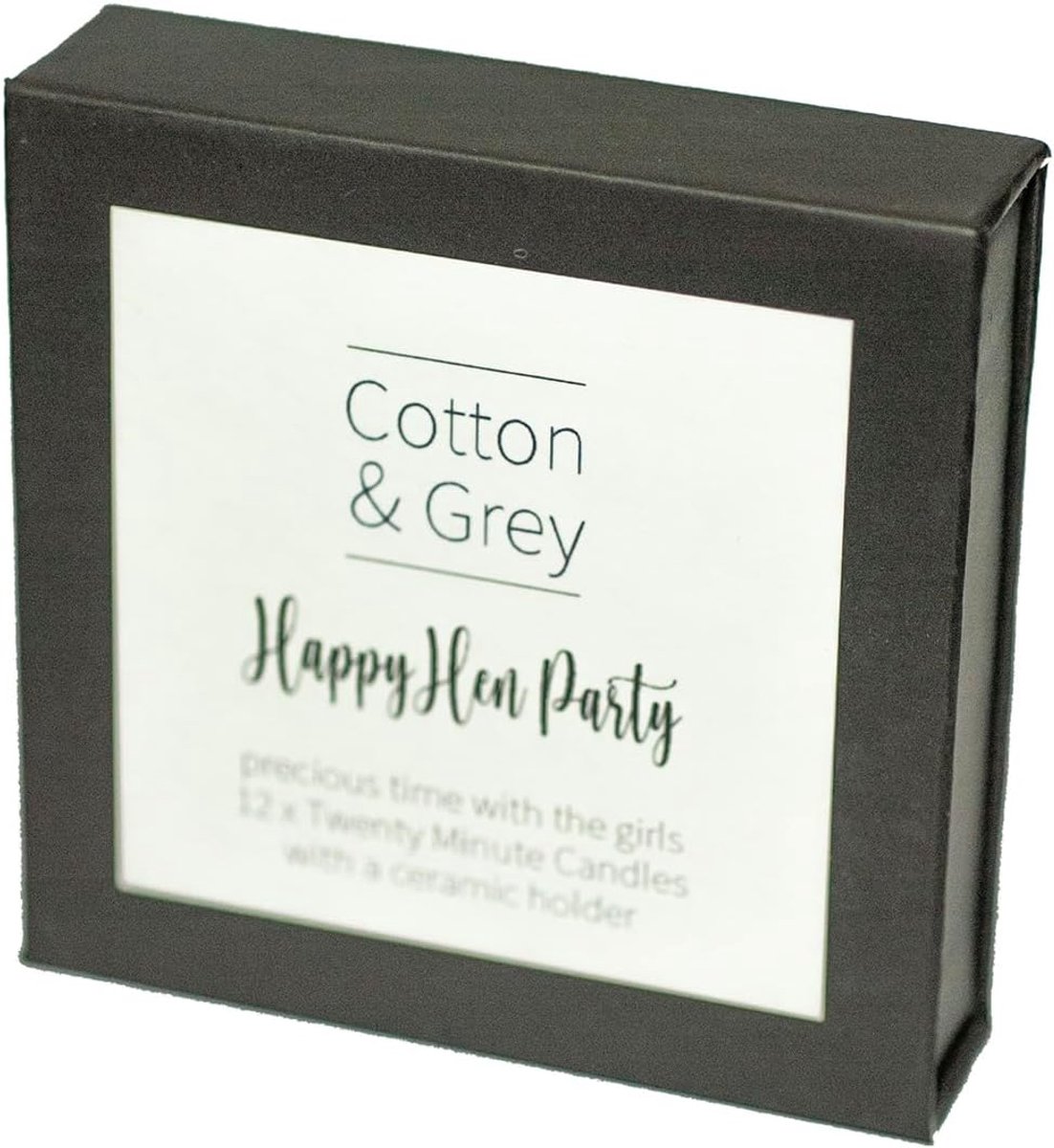 Happy Hen Party Candles of Cotton & Grey. 12 Pure Beeswax Candles and a Ceramic Holder to Help Relaxation, Mindfulness - ShopVlot