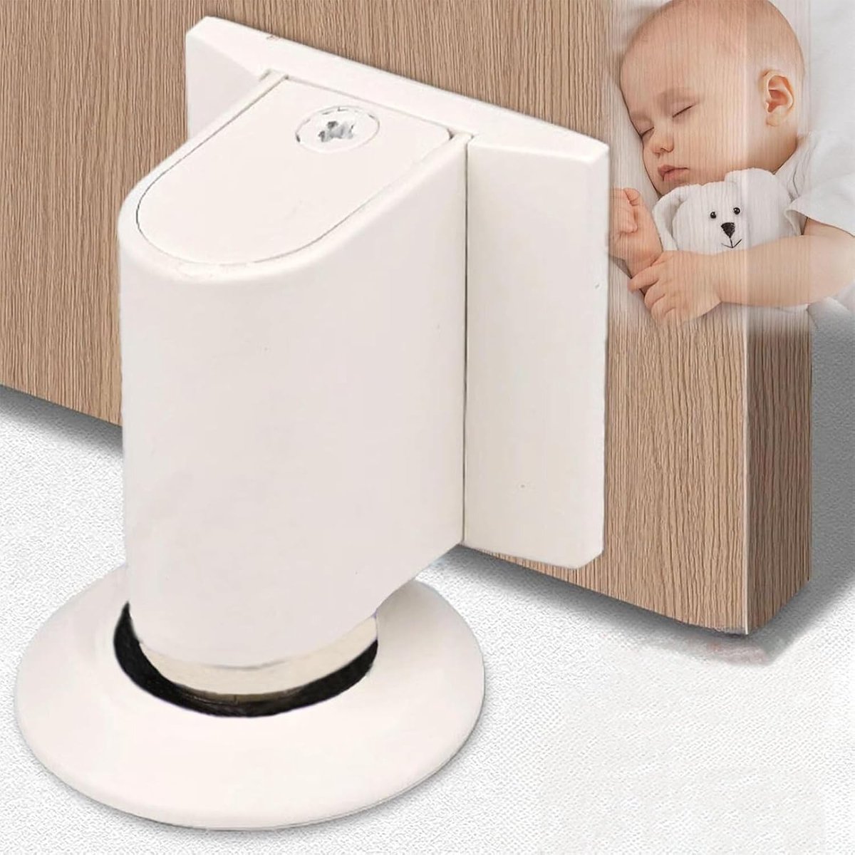 Magnetic Door Stopper, Door Stopper Without Drilling, Door Stopper Floor, Magnetic Door Holder Catch with 3M - ShopVlot
