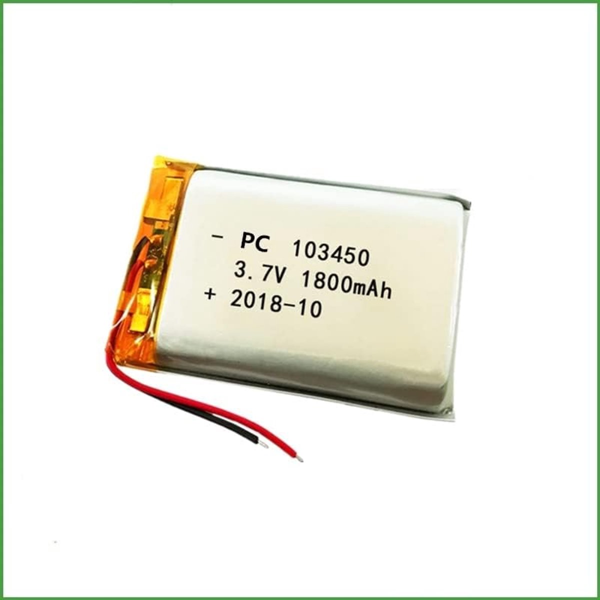YUNIQUE NETHERLANDS 1 piece Rechargeable Lipo Battery 103450 (3.7v, 1800mAh Lipo) for Bluetooth Headphones, Smart - ShopVlot