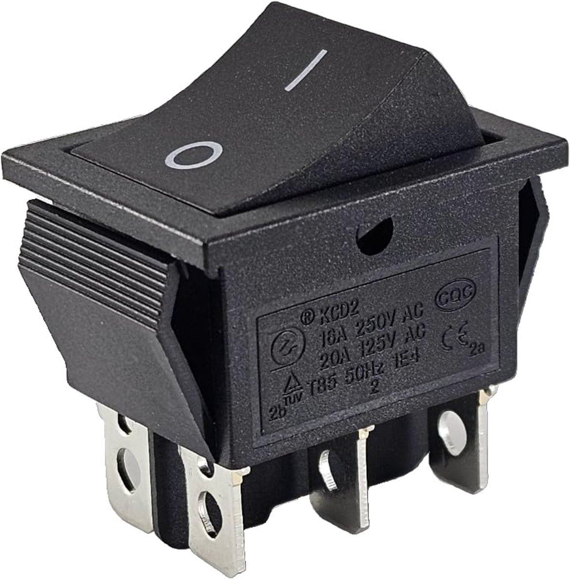 ON/ON Toggle Switch, Inverter 6-Pole, 16A, 250V AC/DC, Device Switch, Black - ShopVlot