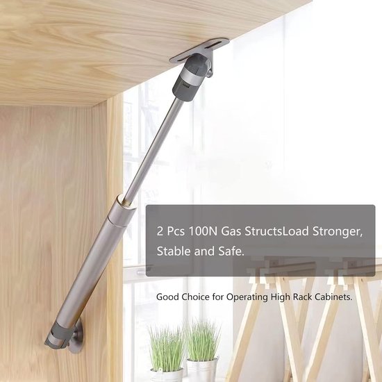 LUOHONG Hydraulic Gas Springs, Metal Gas Springs, Gas Pressure Damper, Gas Spring 100 N/10 kg, Suitable for Storage - ShopVlot — afbeelding 2