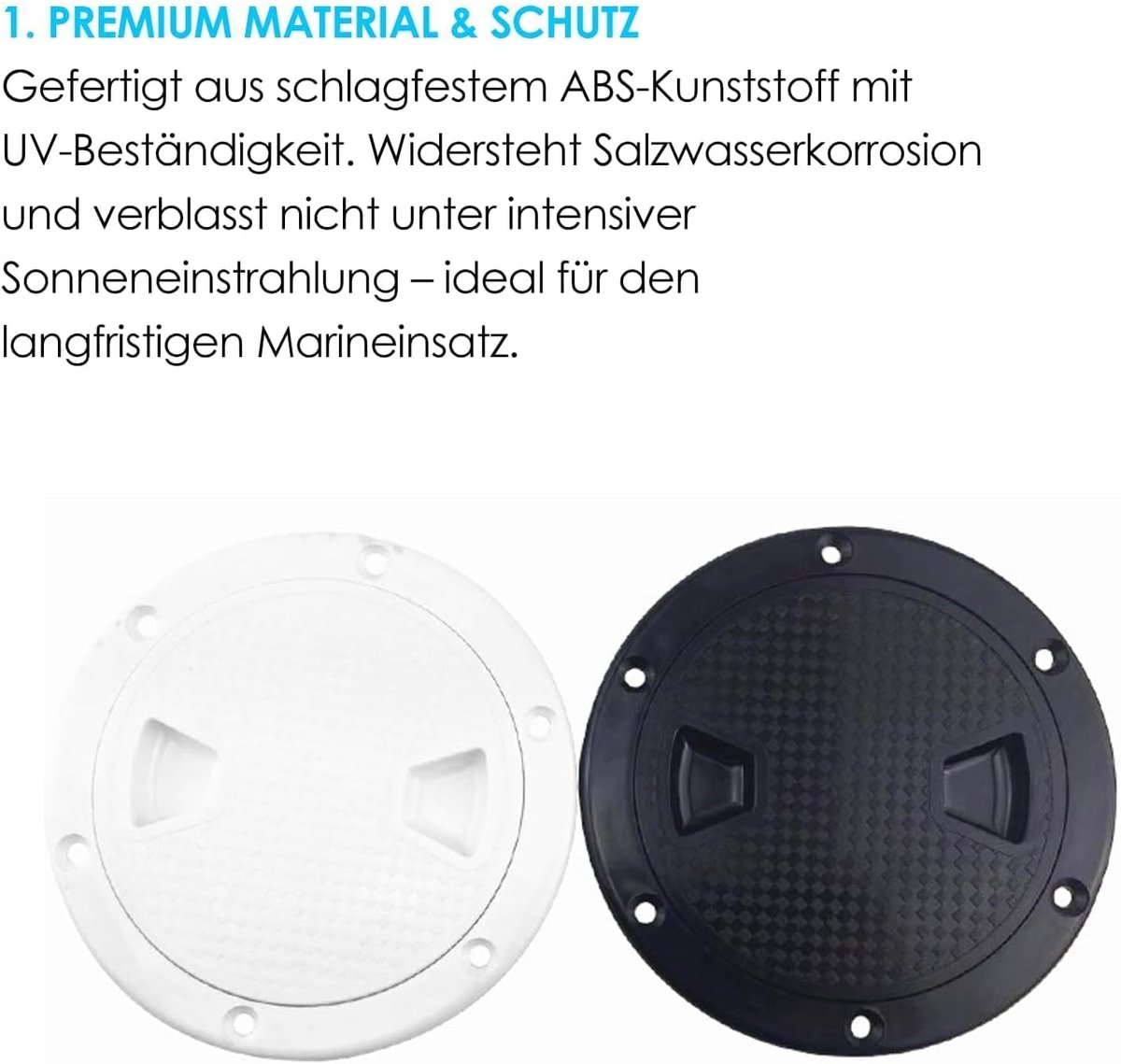 Boat Deck Plate, 4in ABS Black Round Non-slip Waterproof Inspection Hatch Cover Circular Non-slip Inspection Hatch for - ShopVlot
