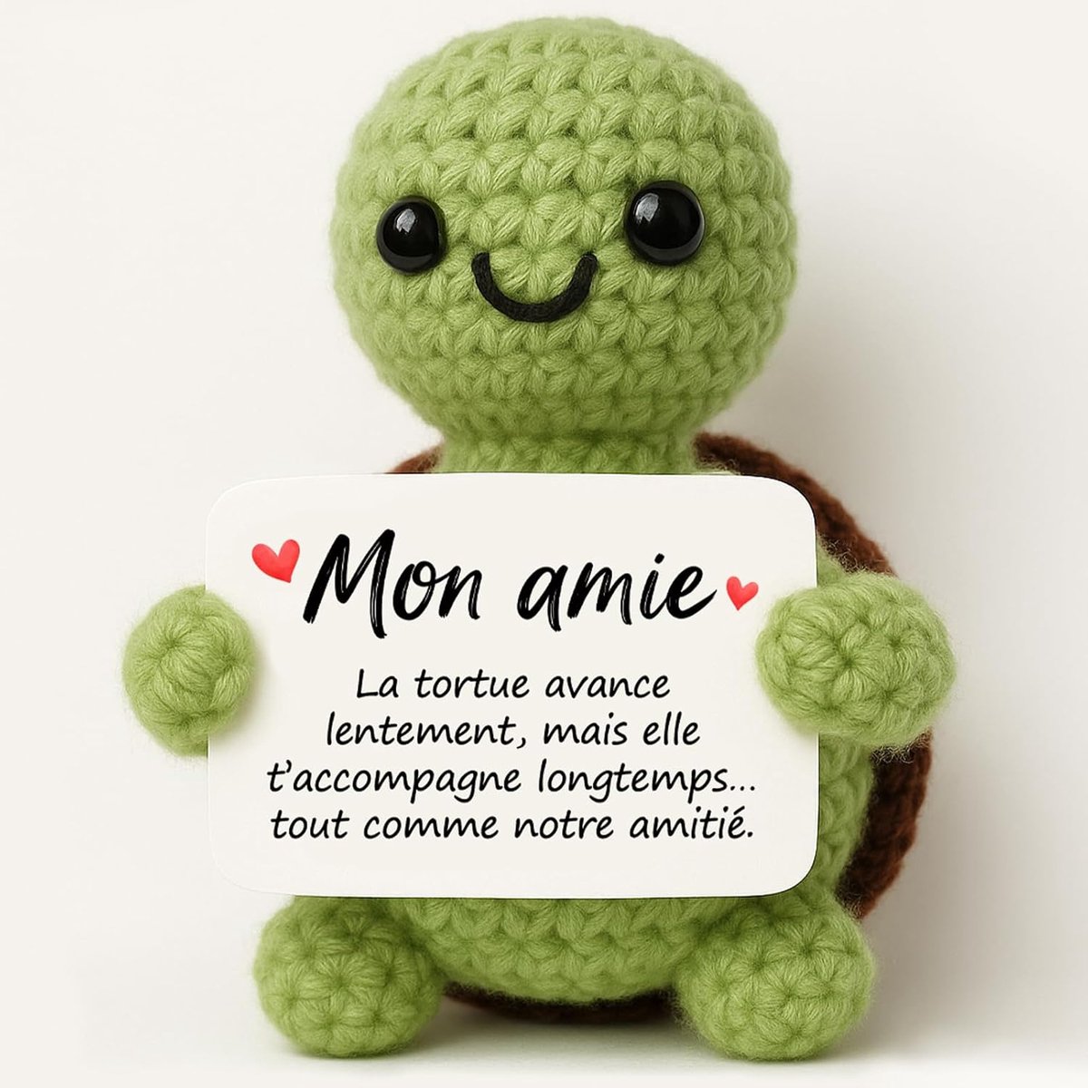 Tixlux Cadeau voor Vriendin, Verjaardagscadeau voor Vrouw & Man, Positieve Schildpad Handgemaakt met Klein - ShopVlot