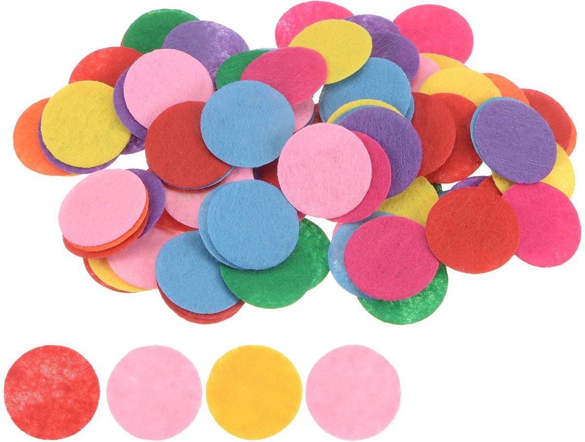 Set van 300 Ronde Vilten Meubelpads - 25 mm (1 Inch) Zelfklevende Vilt Cirkels - Beschermers voor Meubels, Stoelen, Tafels en Handwerk - Kraswerende Antislip Viltkussentjes - Gemengde Kleuren
