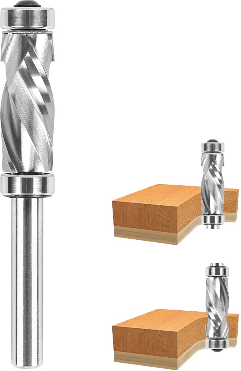 SpeTool Spiral edge cutter 8mm shank up cut spiral milling cutter compression router for router 12mm cutting diameter - ShopVlot