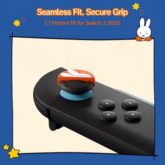Joystick Doppen - Duimgreepjes - Controller Bescherming - Antislip Controle - Kleurrijk Konijn — afbeelding 3