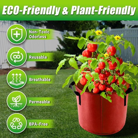 Solidchoice - Set van 7 Plant Groeiende Zakken van 15 Gallon — afbeelding 2