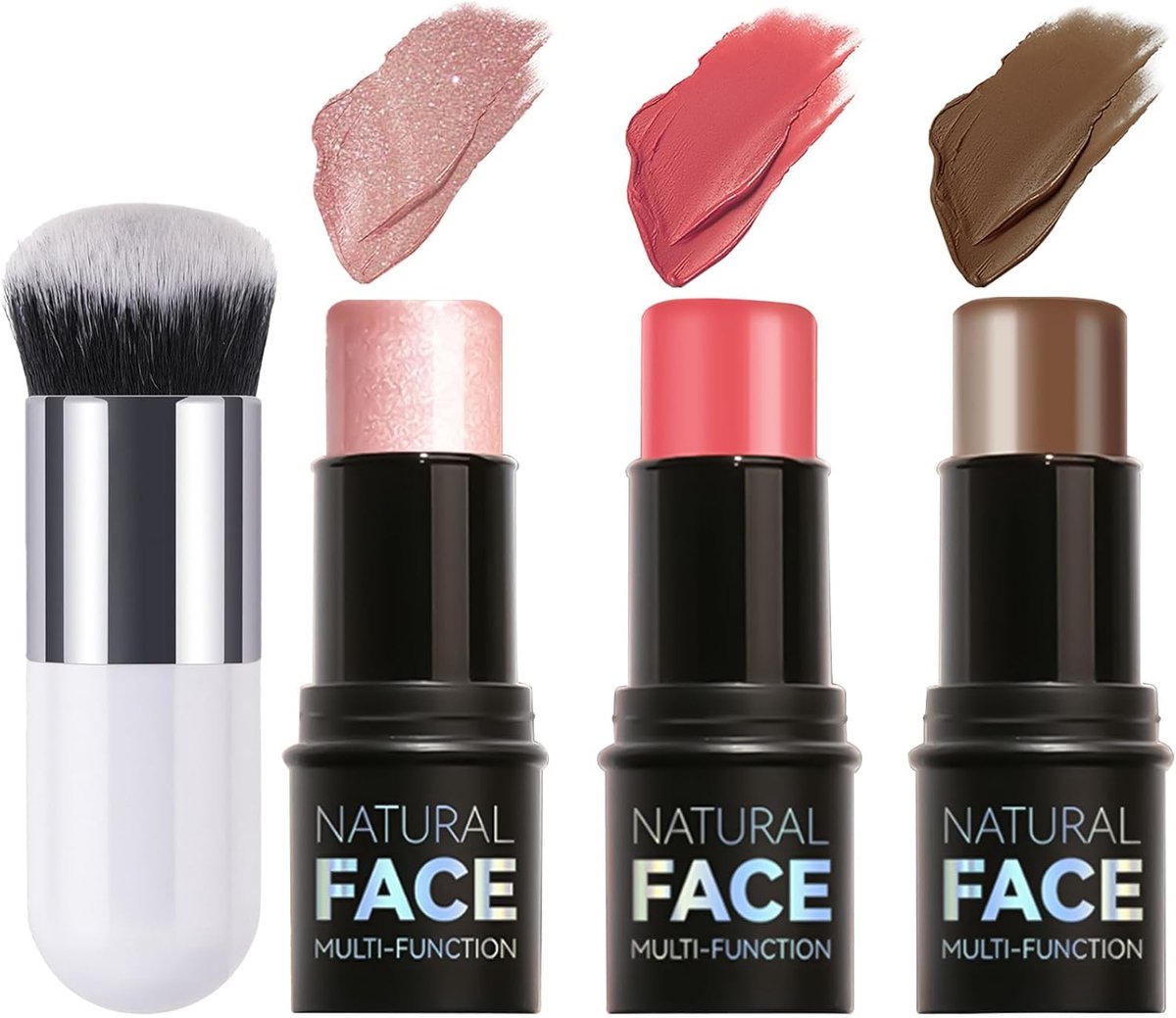 Contour Sticks 3 Stuks - Make-up Set - Bronzer, Blush en Highlighter - Langdurige, Waterdichte Make-up - ShopVlot