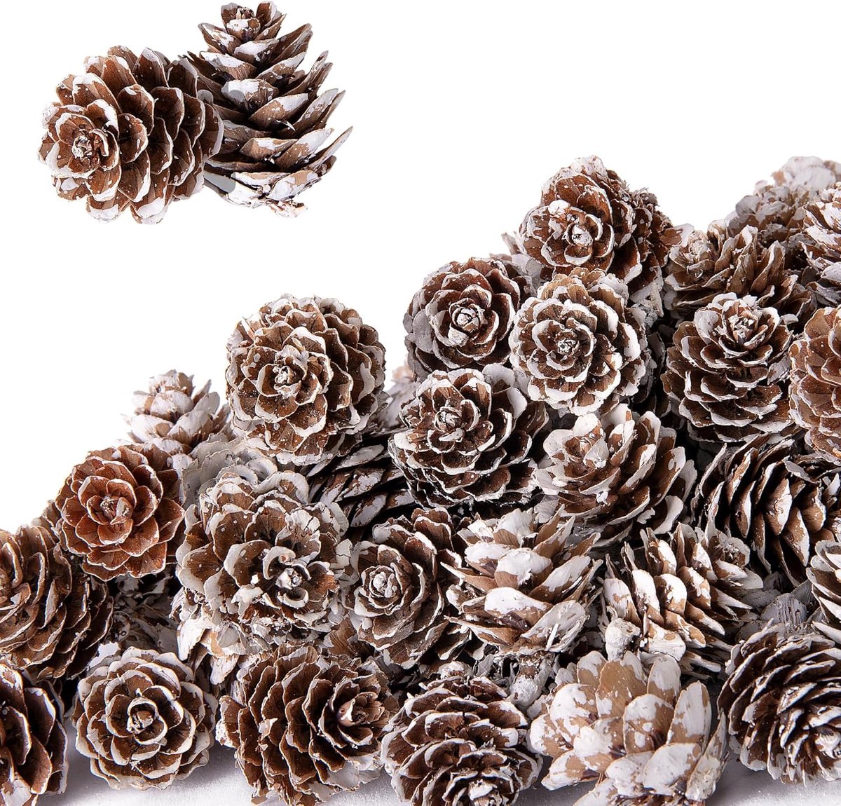 Mini dennenappels 3-4 cm - natuurlijke decoratie - set van 30 stuks - ideaal voor kerst en creatief knutselen - ShopVlot