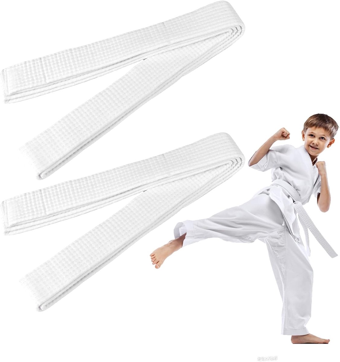 Judo Belt 260 cm - Witte Taekwondo Band - Zacht en Ademend - Voor Kinderen en Volwassenen - ShopVlot