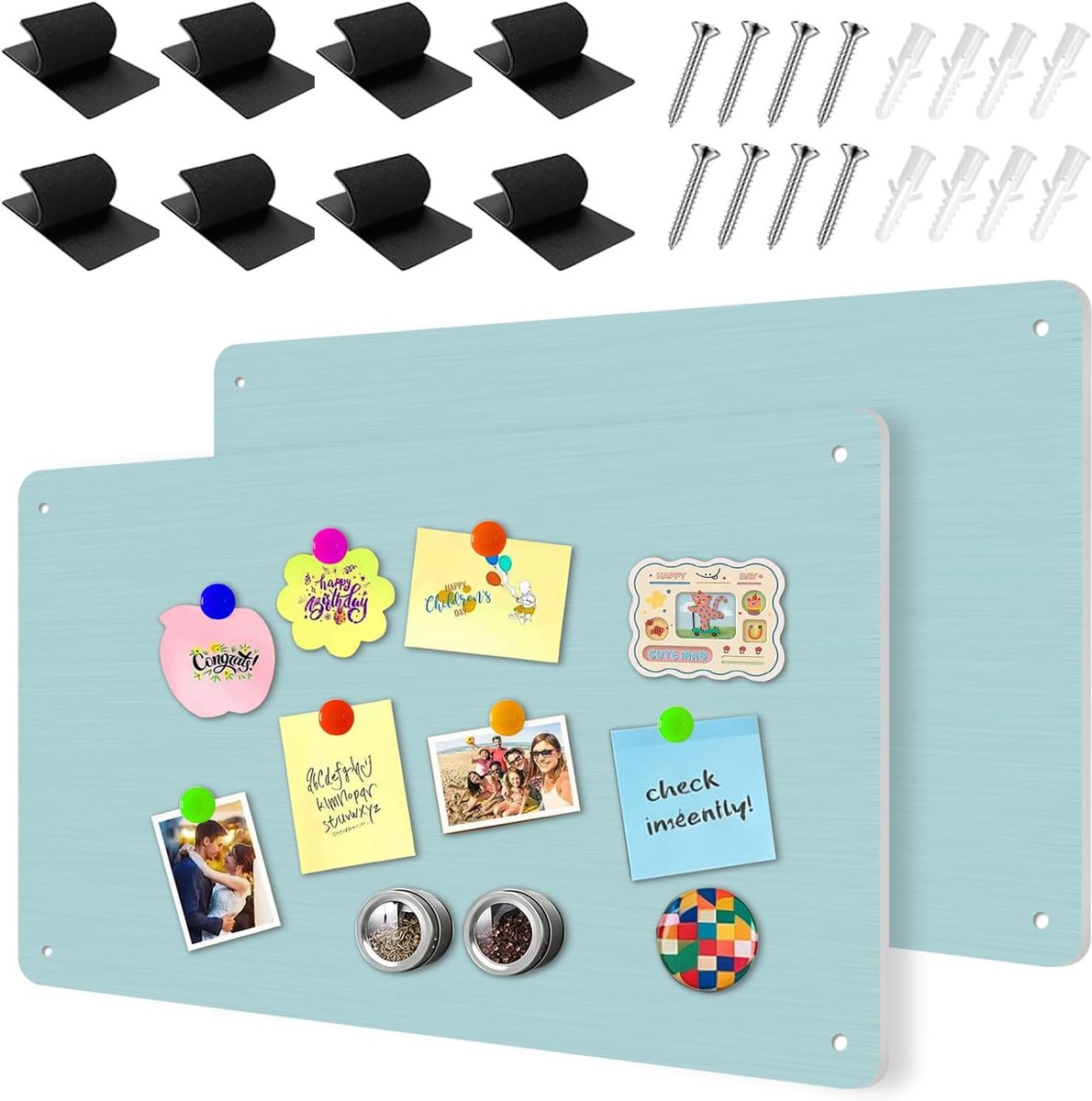 Magnetisch bord 43 x 30 cm - Frameloos design - Krasbestendig - Perfect voor kinderen en keuken - ShopVlot