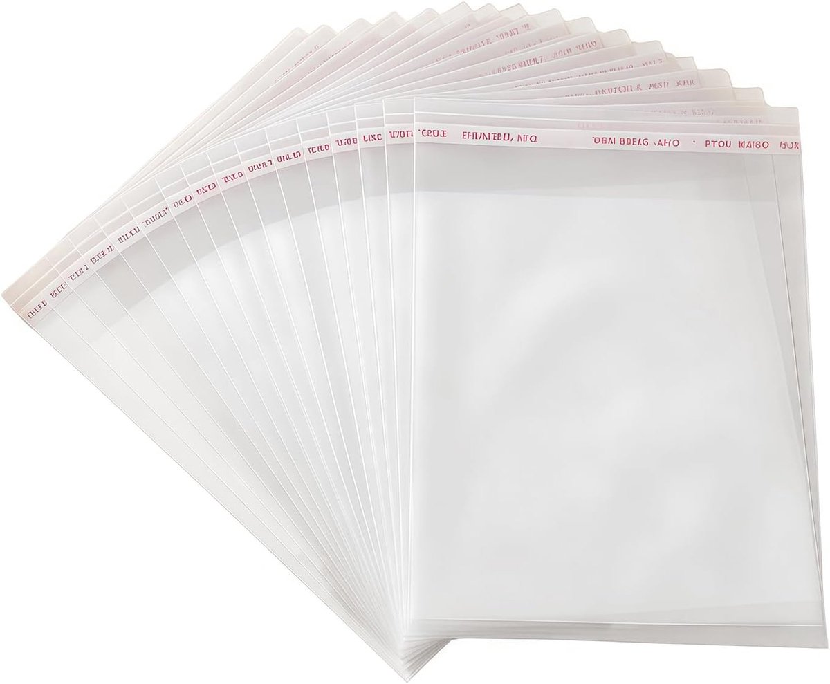 Cellofaan zakken 13.5 x 17.5 inch - transparant - hersluitbaar - ideaal voor kleding en kunstwerk - ShopVlot