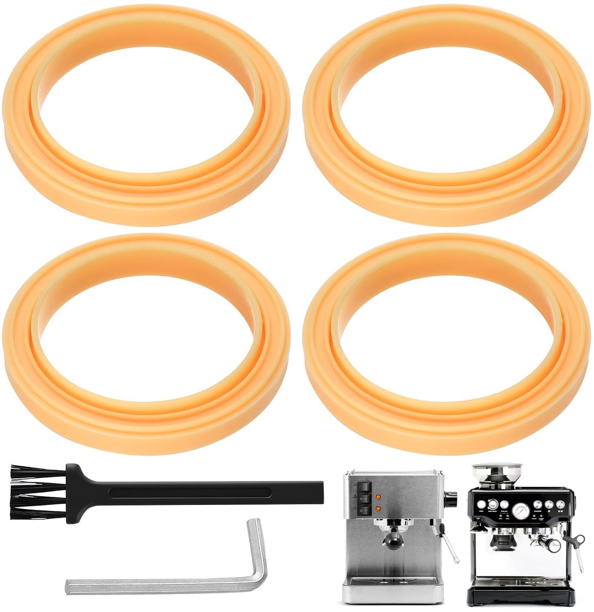 Solidchoice - 4 Stuks 64mm Koffiemachine Sealing Rings, Silicone Vervangingen