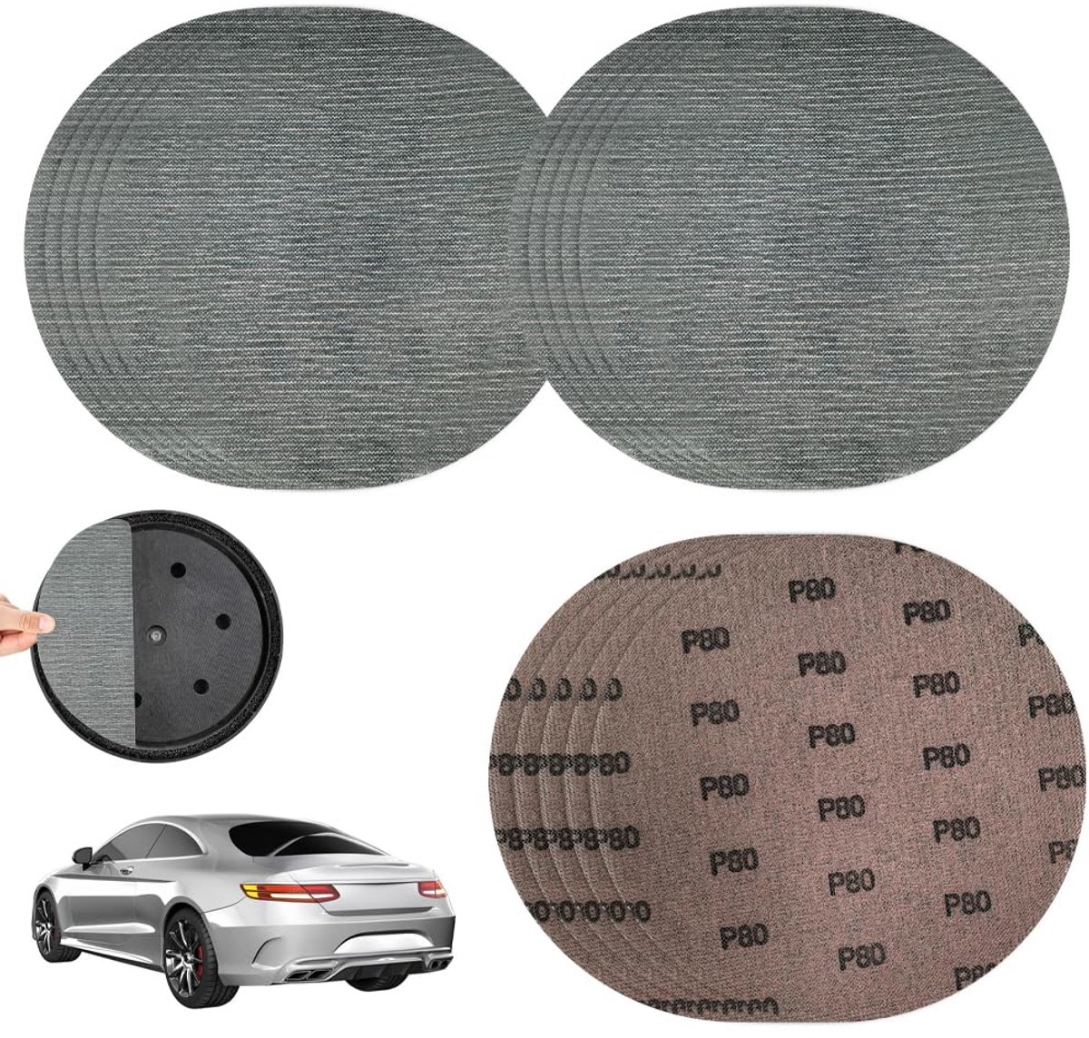 Schuurnet 225mm - 30 stuks - P80/P120/P150/P180/P240/P320 - Geschikt voor gipsplafond schuren - ShopVlot