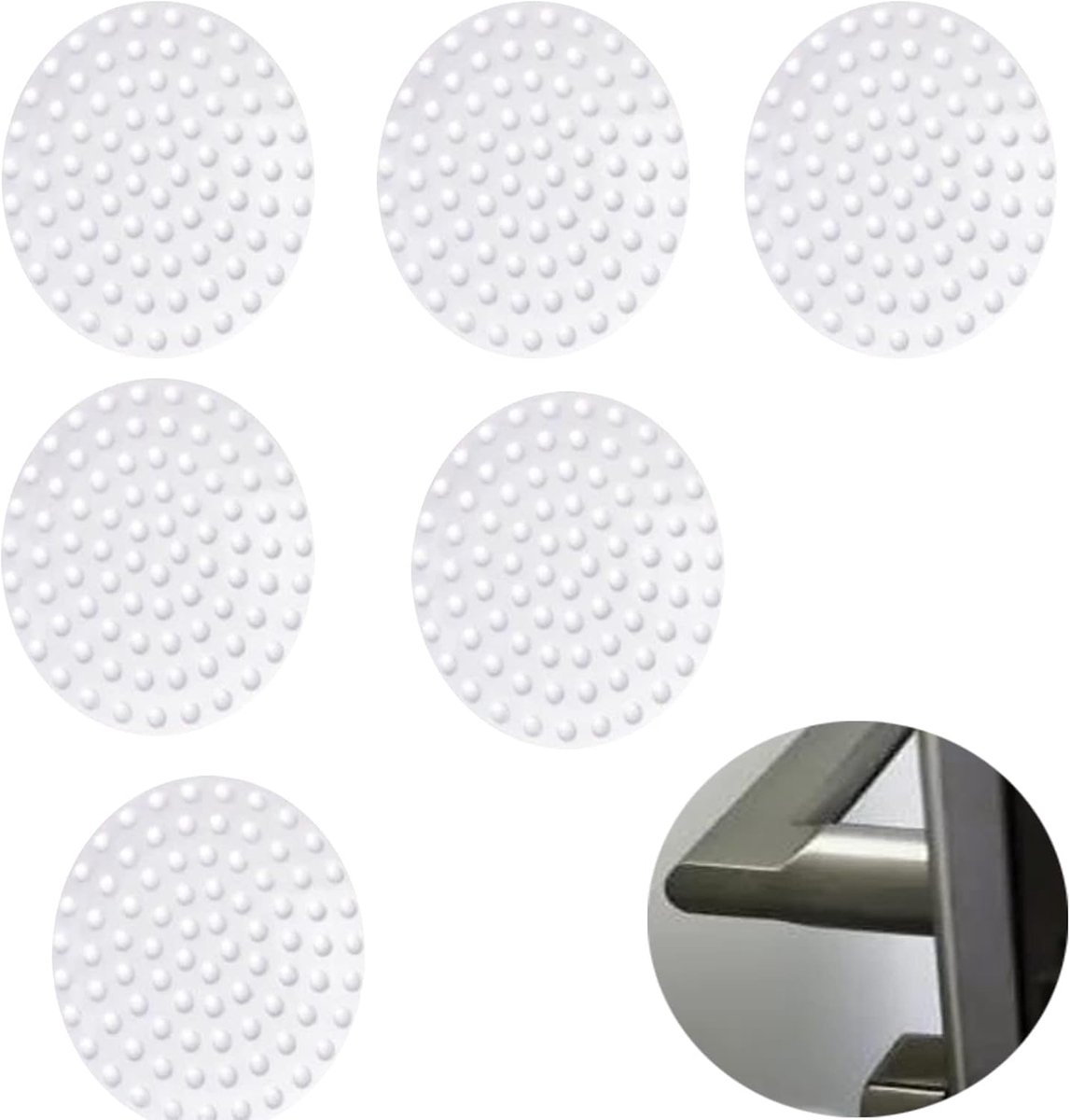 Deurbuffer zelfklevend 6Pcs - Transparant silicone - Elastisch en duurzaam - Beschermt muur en deur - ShopVlot