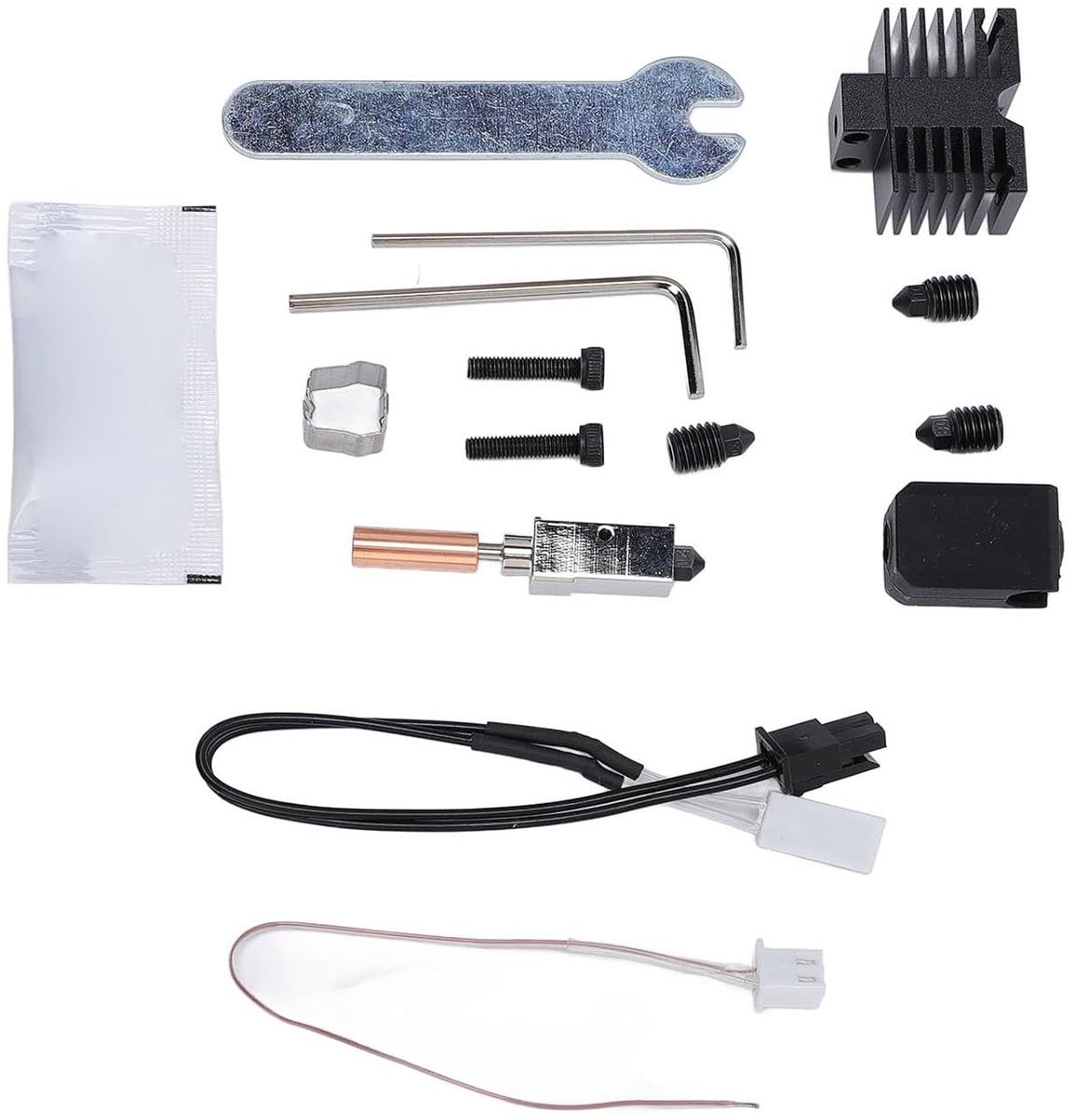 3D Printer Hotend Kit - Tempered Staal Mondstuk - Snelle Verwarming - Geschikt voor PLA ABS PETG TPU Filamenten - ShopVlot