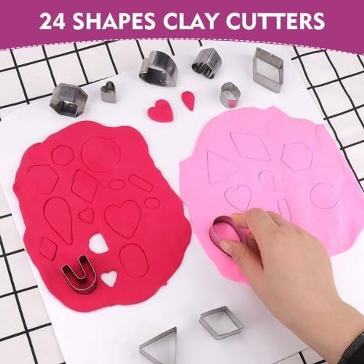 Koekjesuitsteekvormen set van 24 - roestvrij staal - scherpe randen - perfect voor DIY-projecten - ShopVlot