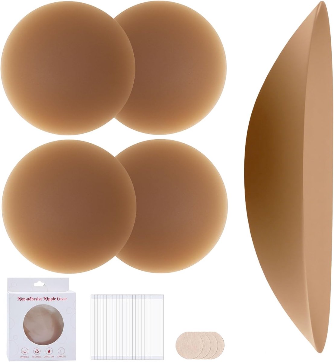 Nipple Pads voor vrouwen - 2 paar siliconen tepelschilders - herbruikbaar - bescherming voor tepels - ShopVlot
