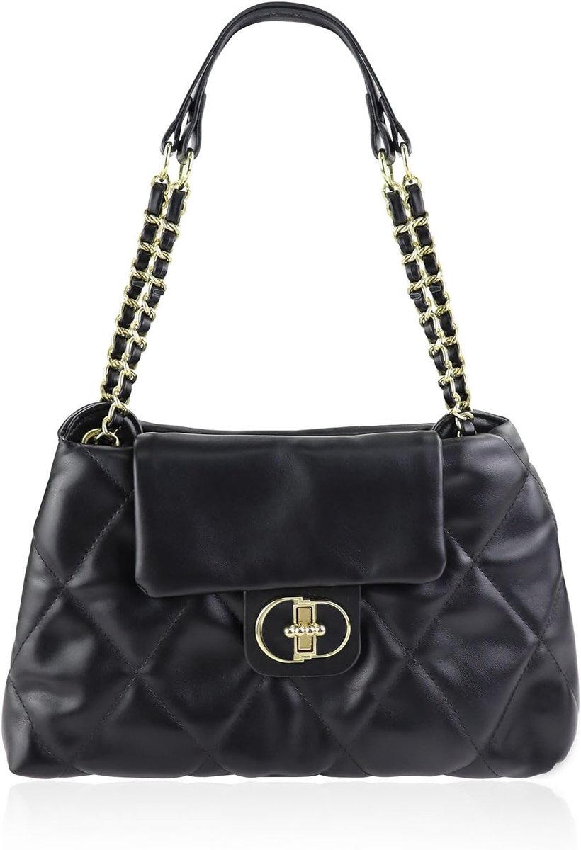 Schoudertas Dames - Medium PU Leer - Trendy Crossbody met Draaisluiting - Ideaal voor Dagelijks Gebruik - ShopVlot