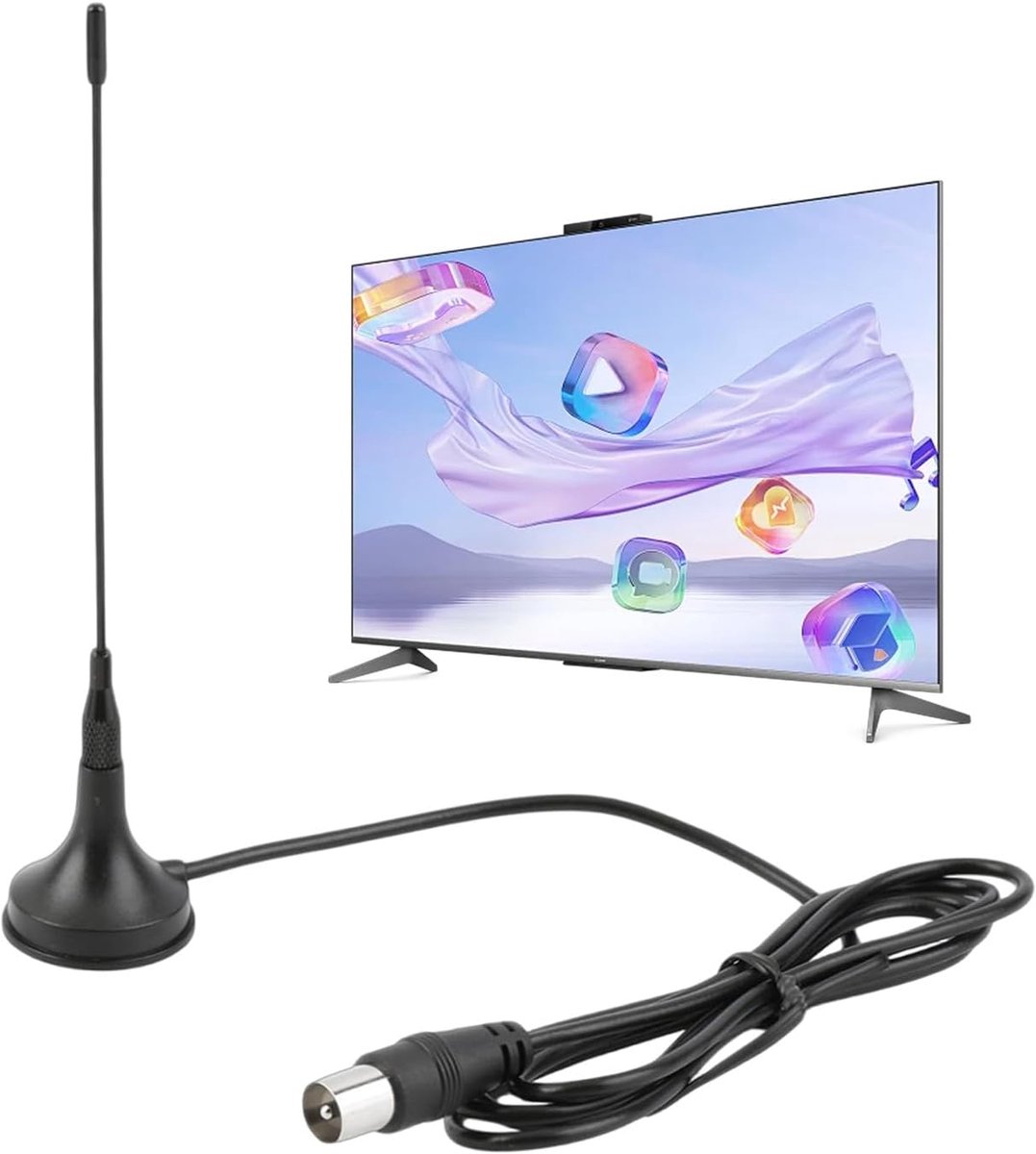 TV antenne DTA180 - compact en krachtig - met magnetische basis - ideaal voor HD ontvangst in Frankrijk en België - ShopVlot