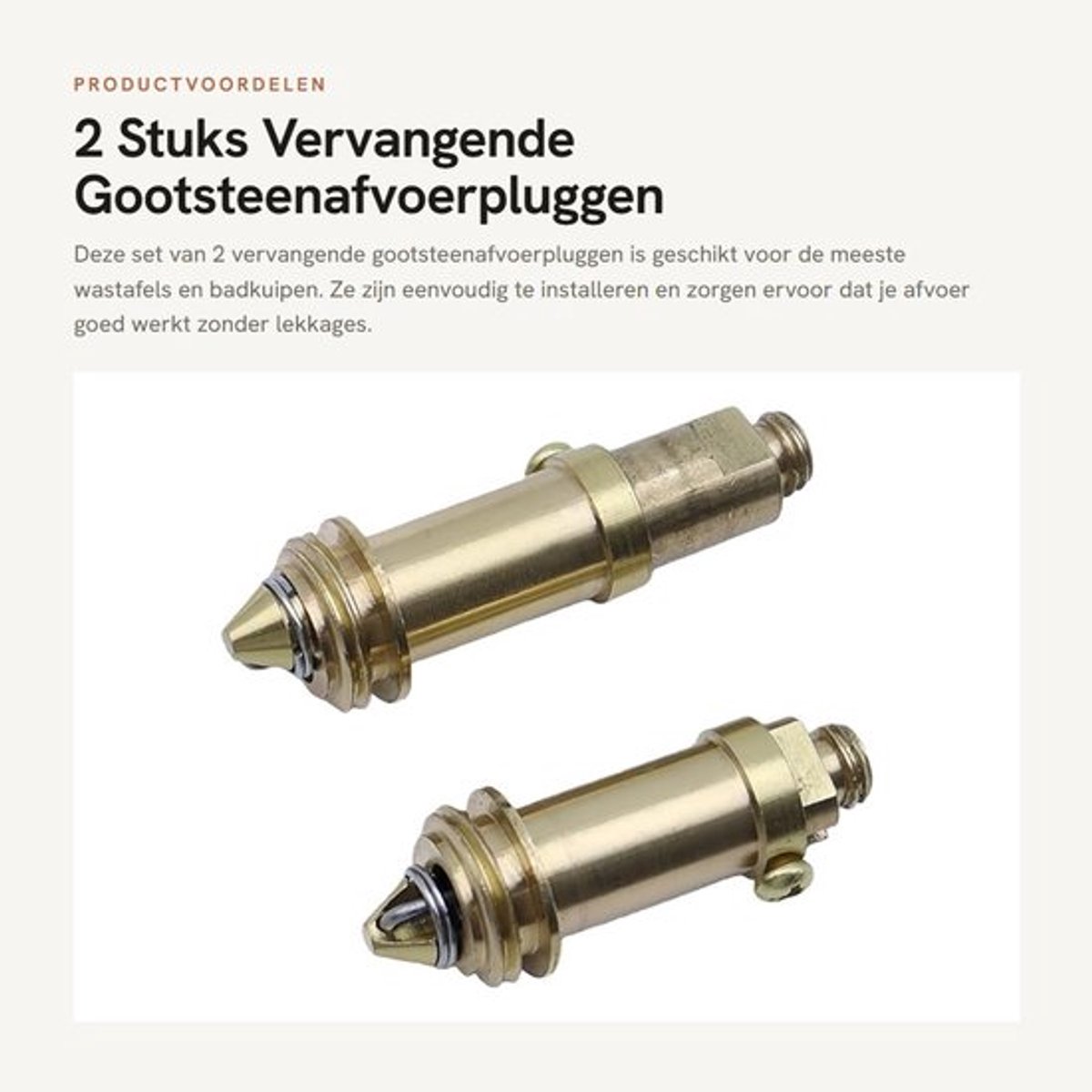 2 Stuks Vervangende Gootsteenafvoerpluggen