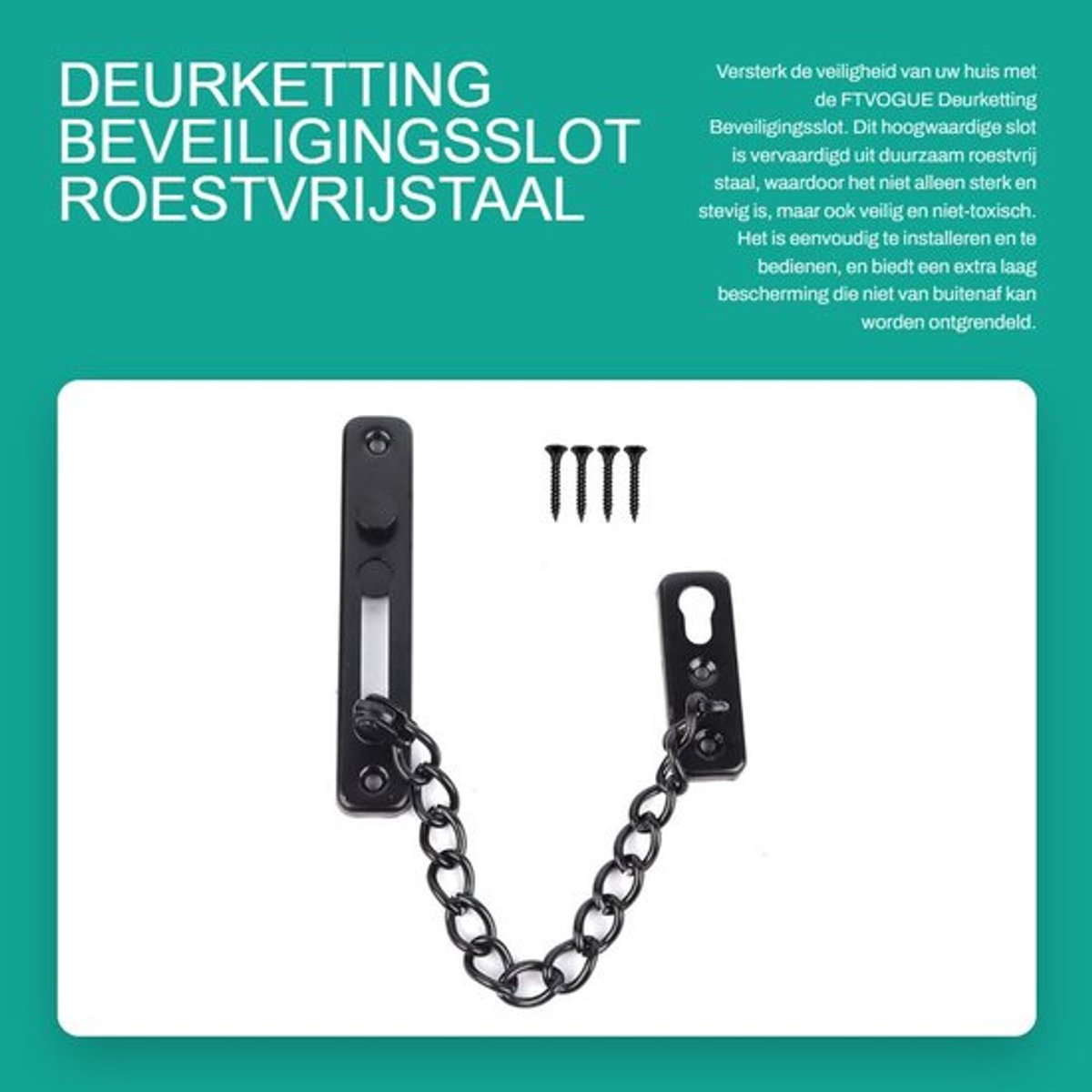 Deurslot Veiligheid - Deurslot Buitendeur - Cilinderslot - Deurslot met Sleutel - Deurslot Binnendeur - Roestvrij Staal - Deurschakel