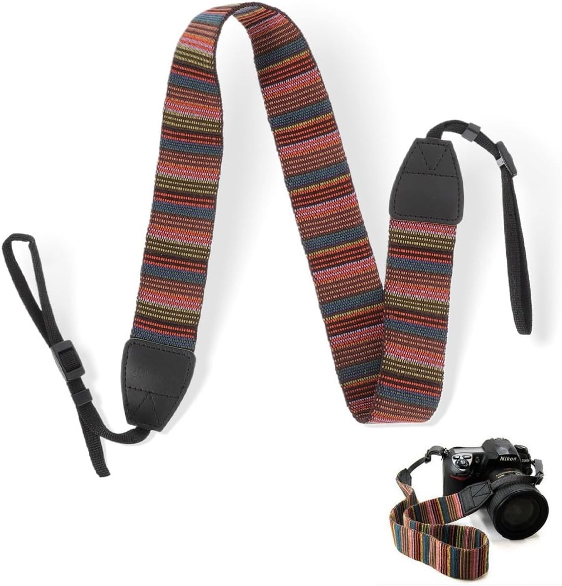 Camera Strap Neopreen - Schouderriem - Hoogwaardige nylon - Comfortabel voor camera's - ShopVlot