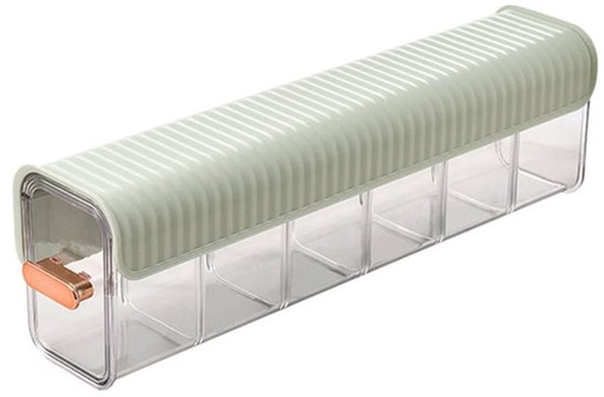 Ondergoed Organizer - Wandmontage - Transparante Opbergdoos - Verwijderbare Compartimenten - Gouden Handgreep - Geschikt voor Sokken en Kleding