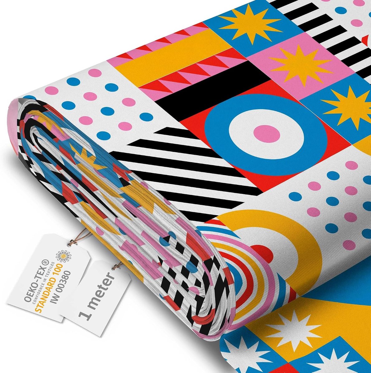 Waterdicht doek 1m - Geometrisch mozaïek - Polyester 600D - Ideaal voor meubels - ShopVlot