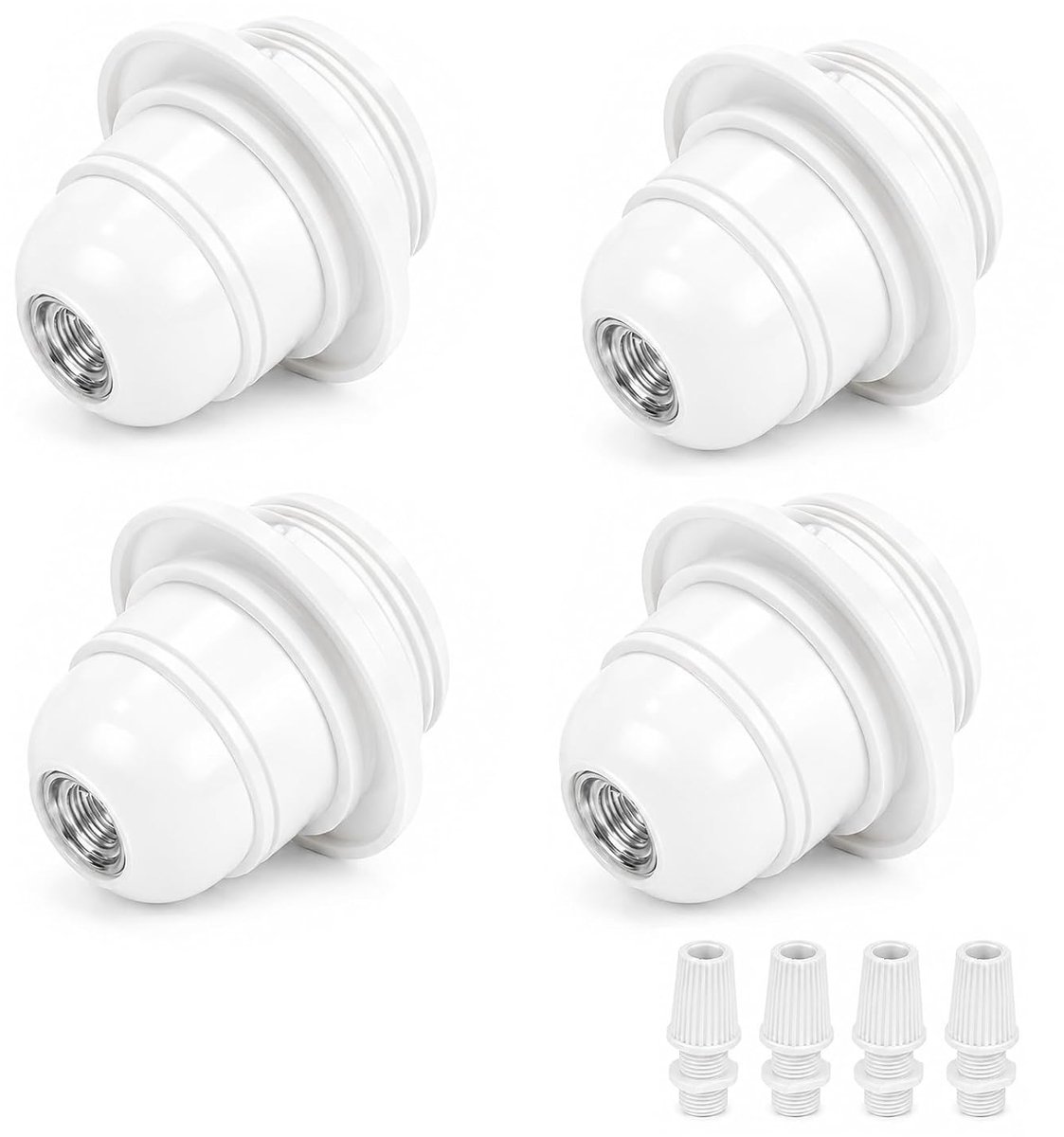 Lampfitting E27 - 4 stuks - Duurzaam materiaal - Geschikt voor diverse lampen - ShopVlot