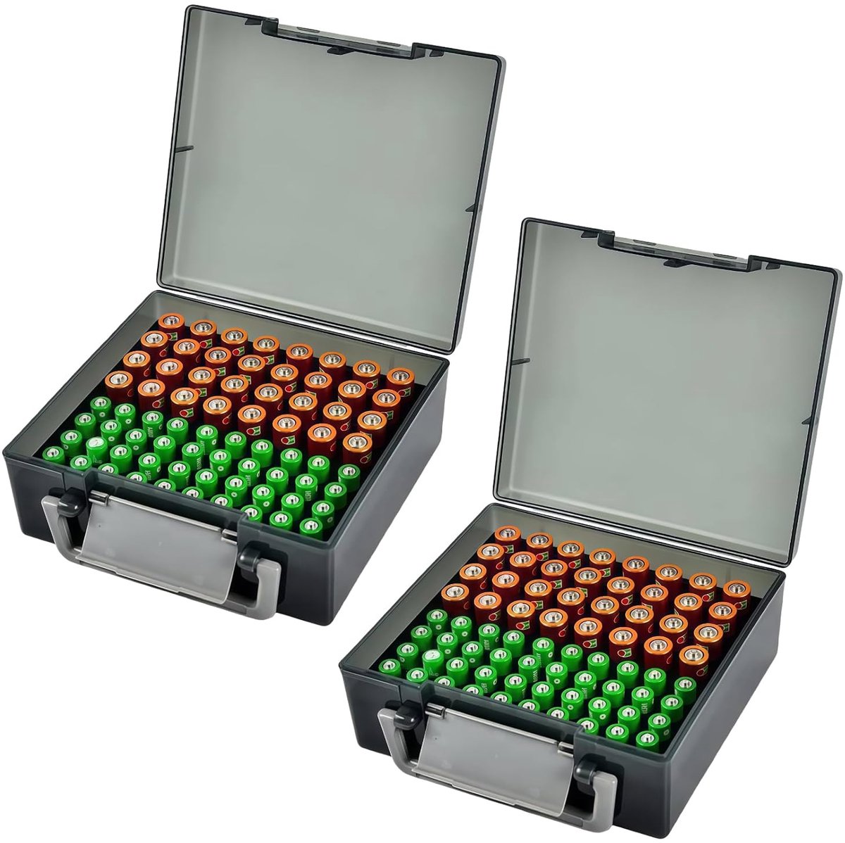 Batterijen Organizer 24 AA & 30 AAA - Duurzaam PP kunststof - Beschermt tegen stof en vloeistof - ShopVlot