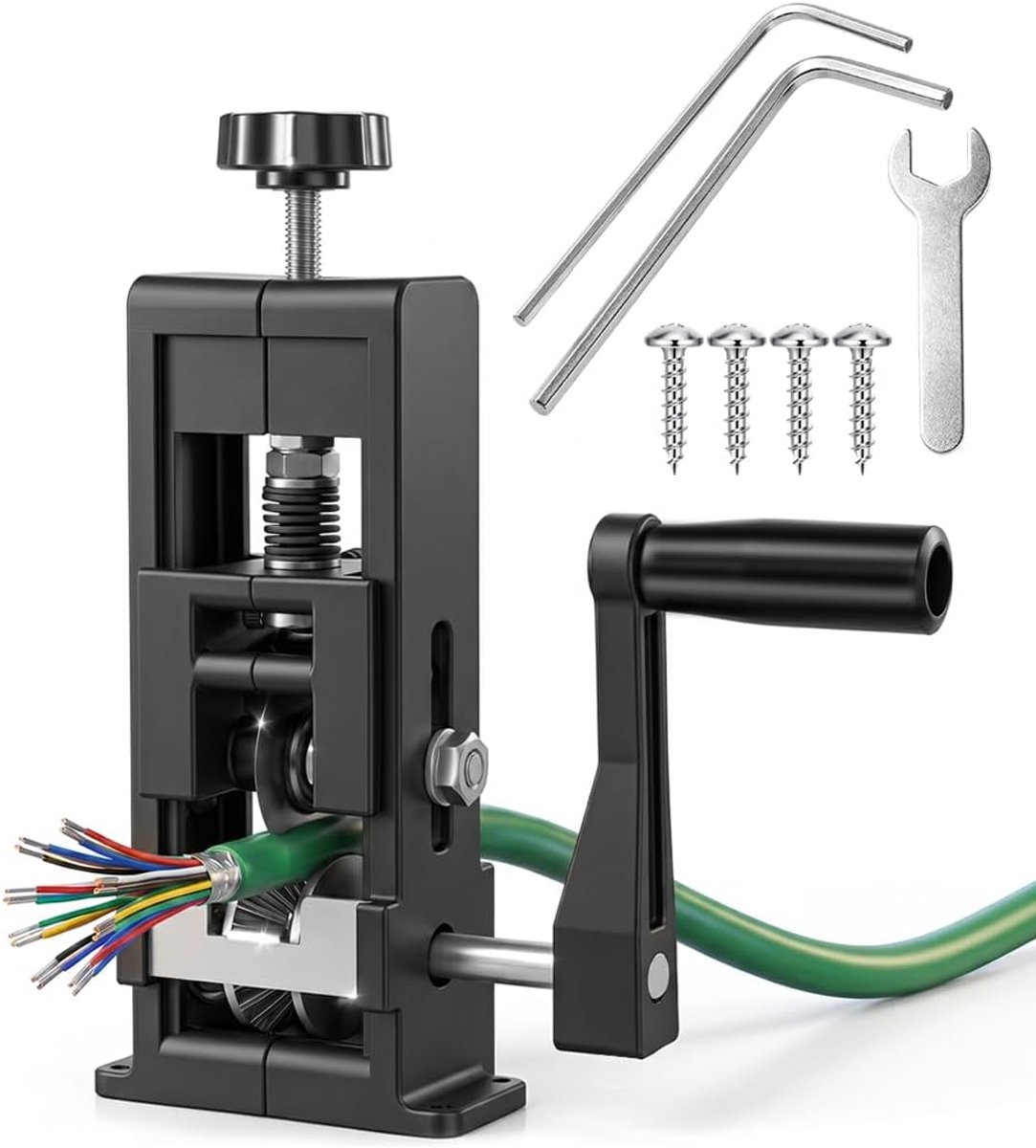 Kabelstripmachine 1-25 mm - handmatige kabelstripper - stabiele staal en ABS - ideaal voor koperdraden - ShopVlot