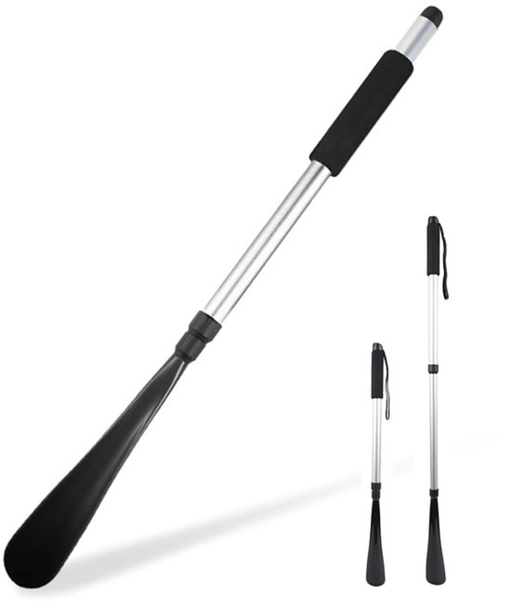 Schoenlepel Telescopisch 55-80 cm - Aluminiumlegering - Antislip Handgreep - Duurzaam - Geschikt voor Heren/Dames - Ideaal voor Rugpijn - Schoenhulp