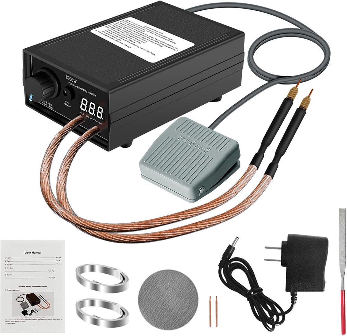 Spotlasapparaat 8000W - Draagbaar en krachtig - Met verstelbare lasmachine - Ideaal voor DIY projecten - ShopVlot