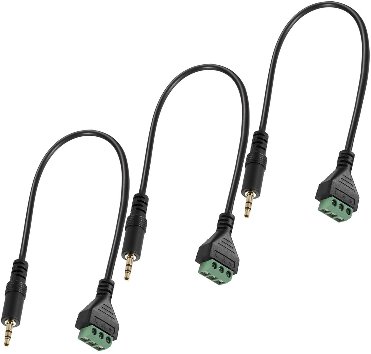 Screw Jack Connector Kabel 30cm - 3.5mm TRS Stereo - 3-polig - Ideaal voor microfoons - ShopVlot