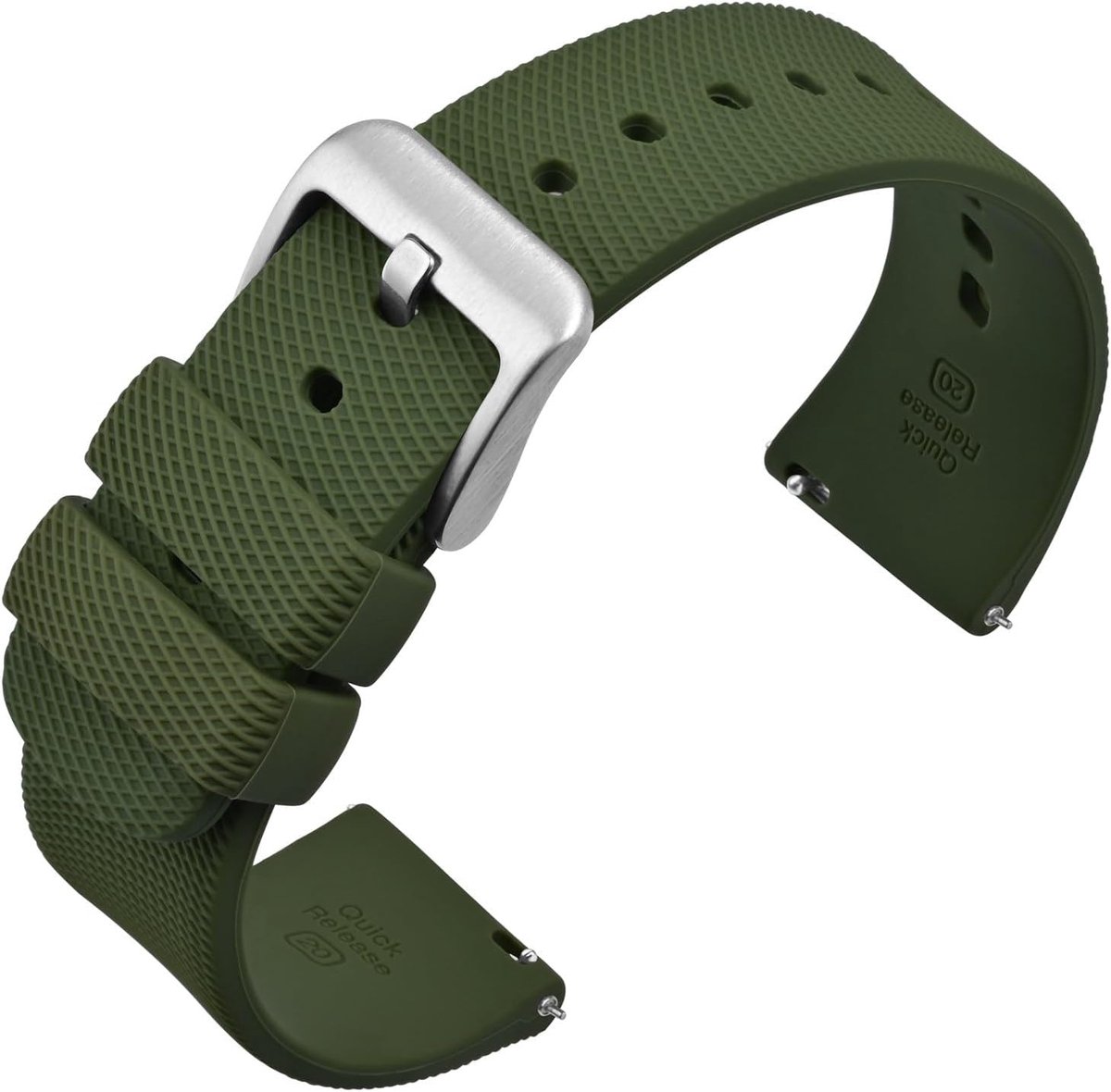 Horloge band 14-24 mm - silicone vervangband - snelsluiting - comfortabel en stijlvol - ShopVlot