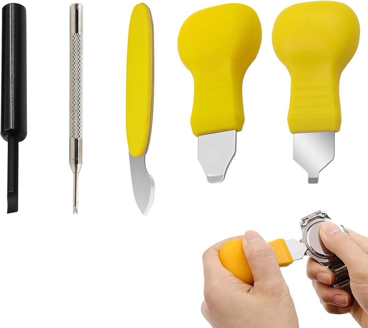Watch Case Opener Set – 5-delige gereedschapset – Batterijwisseltools – Veilig openen van horlogekappen - ShopVlot