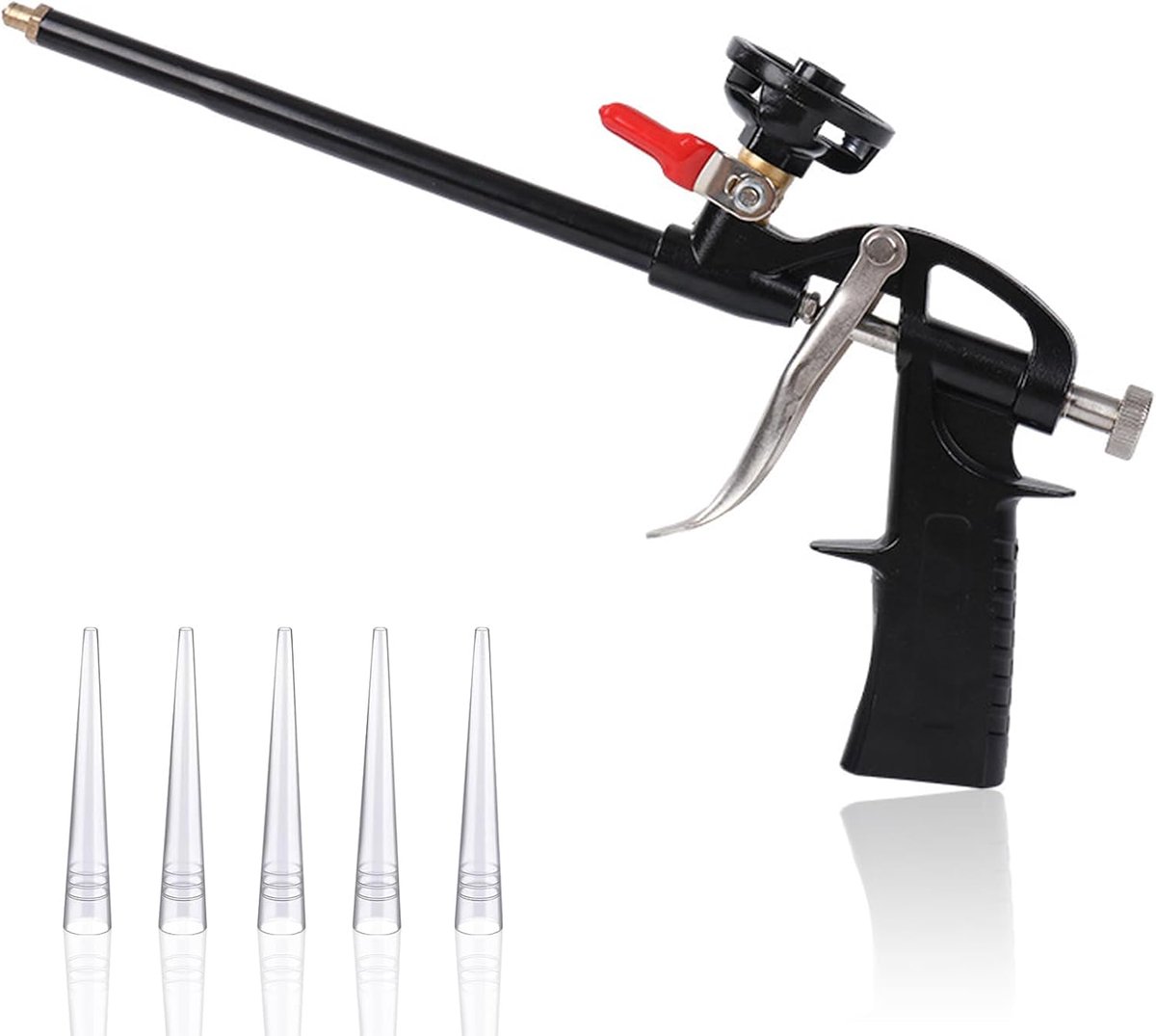 Foam gun - Aluminium met Teflon coating - Ergonomische handgreep - Ideaal voor isoleren - ShopVlot