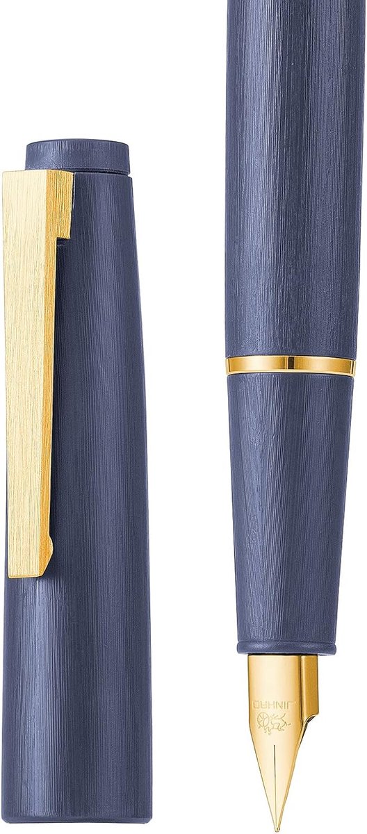 Donkerblauwe Vulpen met Fijne Nib (0.5mm) en Pennenzakje